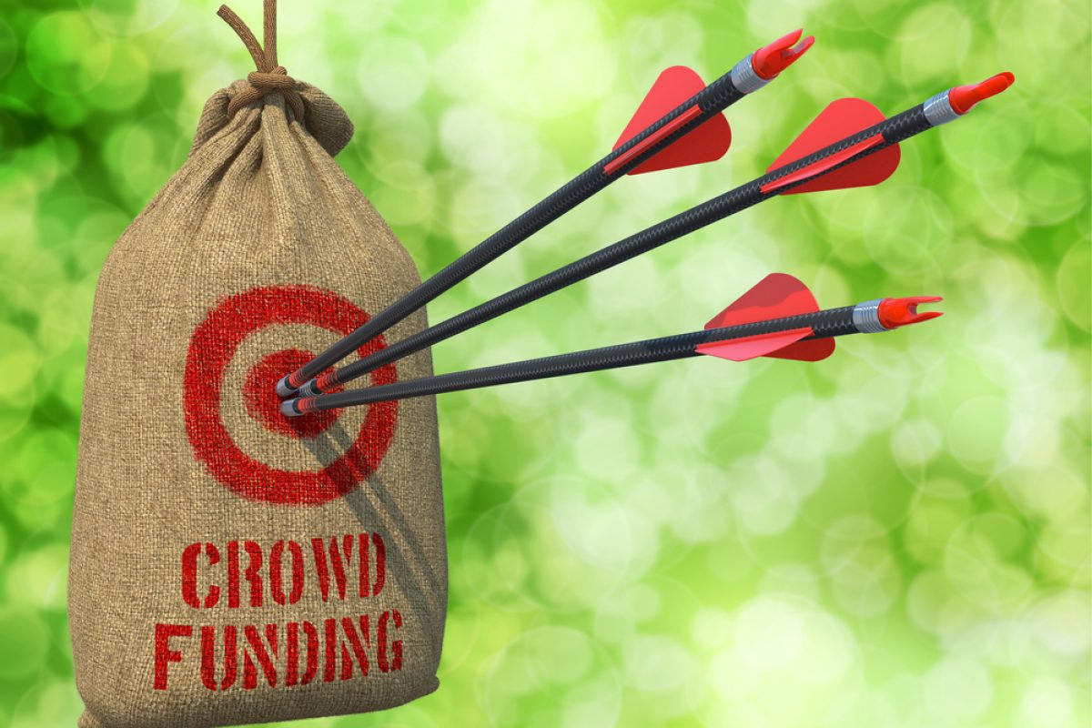 Crowd Funding - Arrows Hit in Red Mark Target.